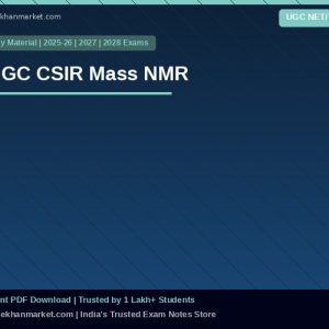 UGC CSIR  Mass NMR