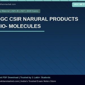 UGC CSIR NARURAL PRODUCTS  BIO- MOLECULES