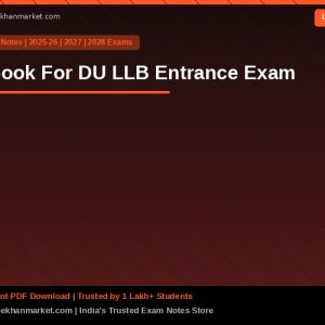 Book For DU LLB Entrance Exam