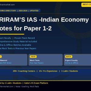 SRIRAM’S IAS -Indian Economy Notes for Paper 1-2