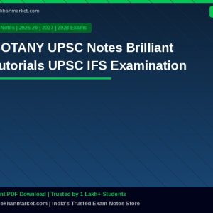 BOTANY UPSC Notes Brilliant Tutorials UPSC IFS Examination