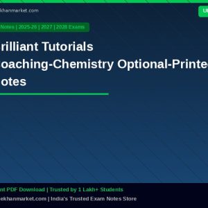 Brilliant Tutorials Coaching-Chemistry Optional-Printed Notes