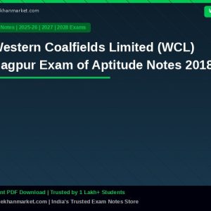 Western Coalfields Limited (WCL) Nagpur Exam of Aptitude Notes  2018