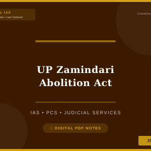Uttar Pradesh Zamindari Abolition RAHUL IAS Print NOTES FOR IAS AND PCS JUDICIAL SERVICES  downloaded version
