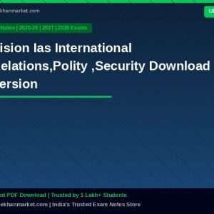 Vision Ias International Relations,Polity ,Security Download Version