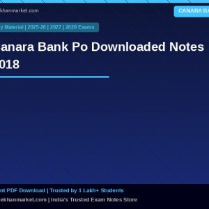 Canara Bank Po Downloaded Notes 2018