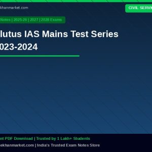 Plutus IAS Mains Test Series 2023-2024