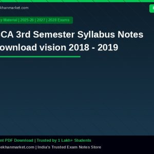 BCA 3rd Semester Syllabus Notes download vision 2018 - 2019