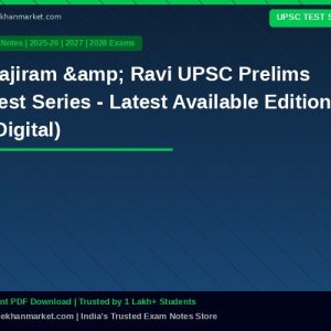 Vajiram & Ravi UPSC Prelims Test Series - Latest Available Edition (Digital)