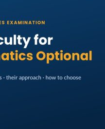 Best Faculty for Mathematics Optional in UPSC